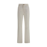 Jeans Balmain dritti in cotone bianchi