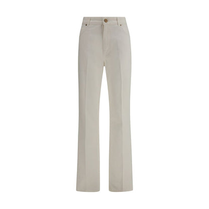 Jeans Balmain dritti in cotone bianchi
