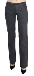 Costume National Pantaloni Jeans Dritti a Vita Bassa Grigio
