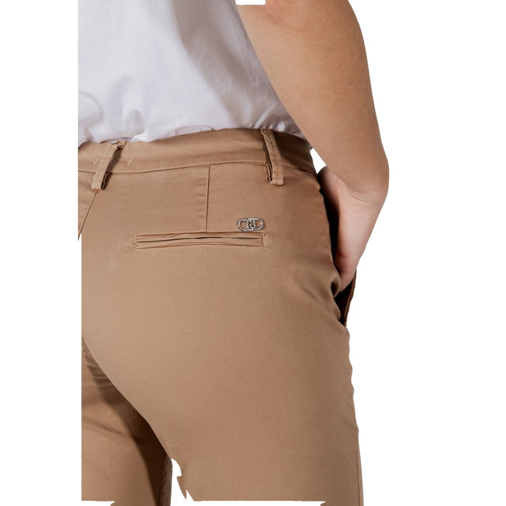 Pantalon chino Liu Jo en coton beige