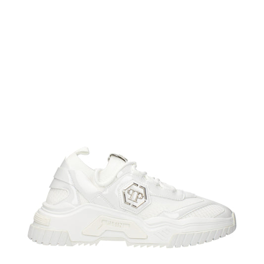Philipp Plein Sneakers Basse in Tessuto Bianco