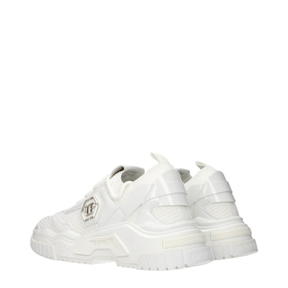 Philipp Plein Sneakers Basse in Tessuto Bianco