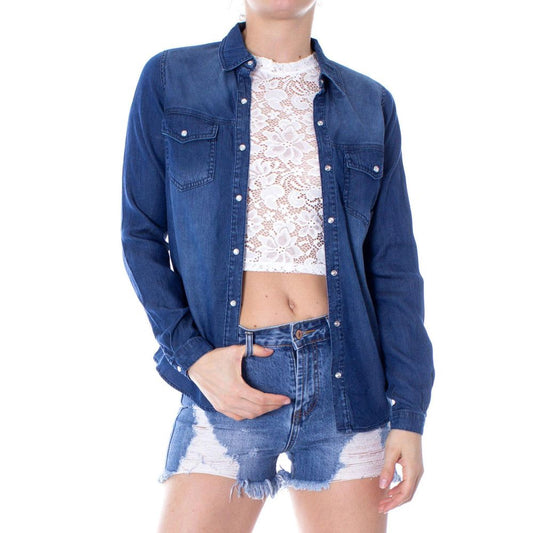 Camicia di jeans blu Vila Clothes
