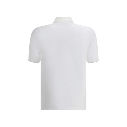 Polo Brunello Cucinelli in cotone bianco