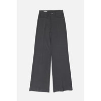 Pantaloni casual in poliestere grigio gas