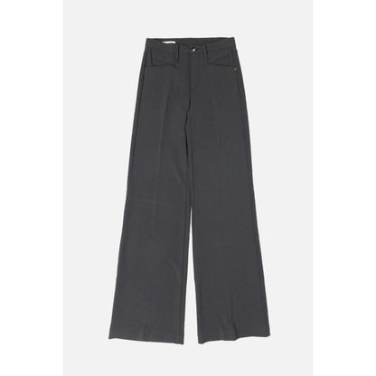 Pantaloni casual in poliestere grigio gas