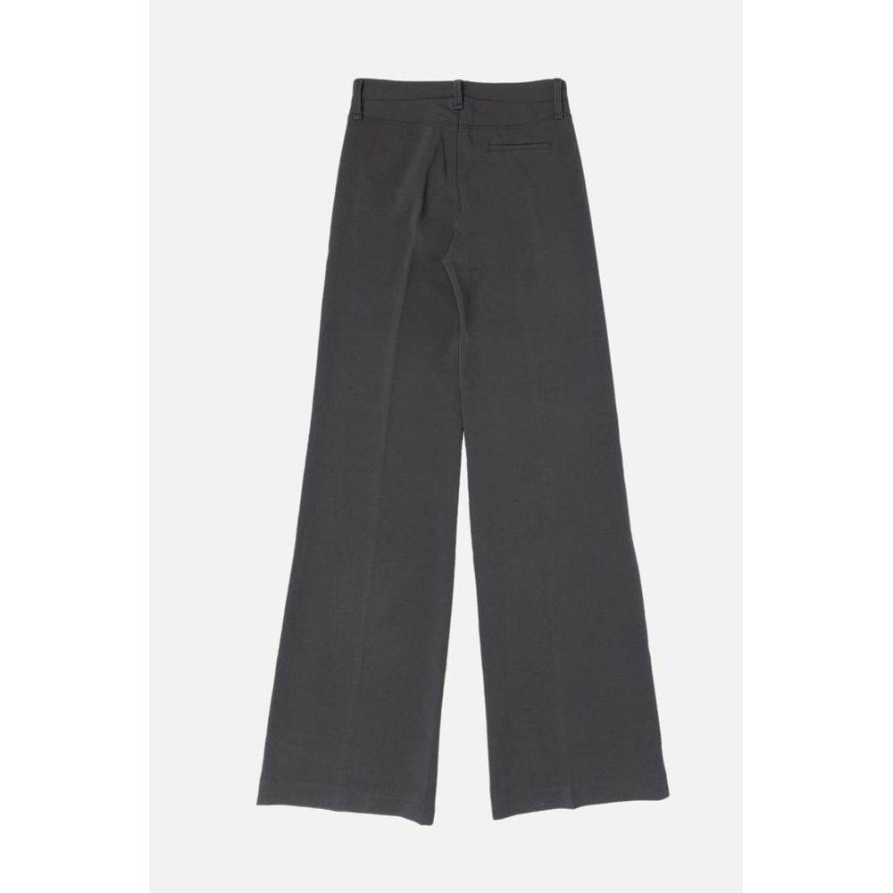 Pantaloni casual in poliestere grigio gas