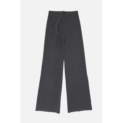 Pantaloni casual in poliestere grigio gas
