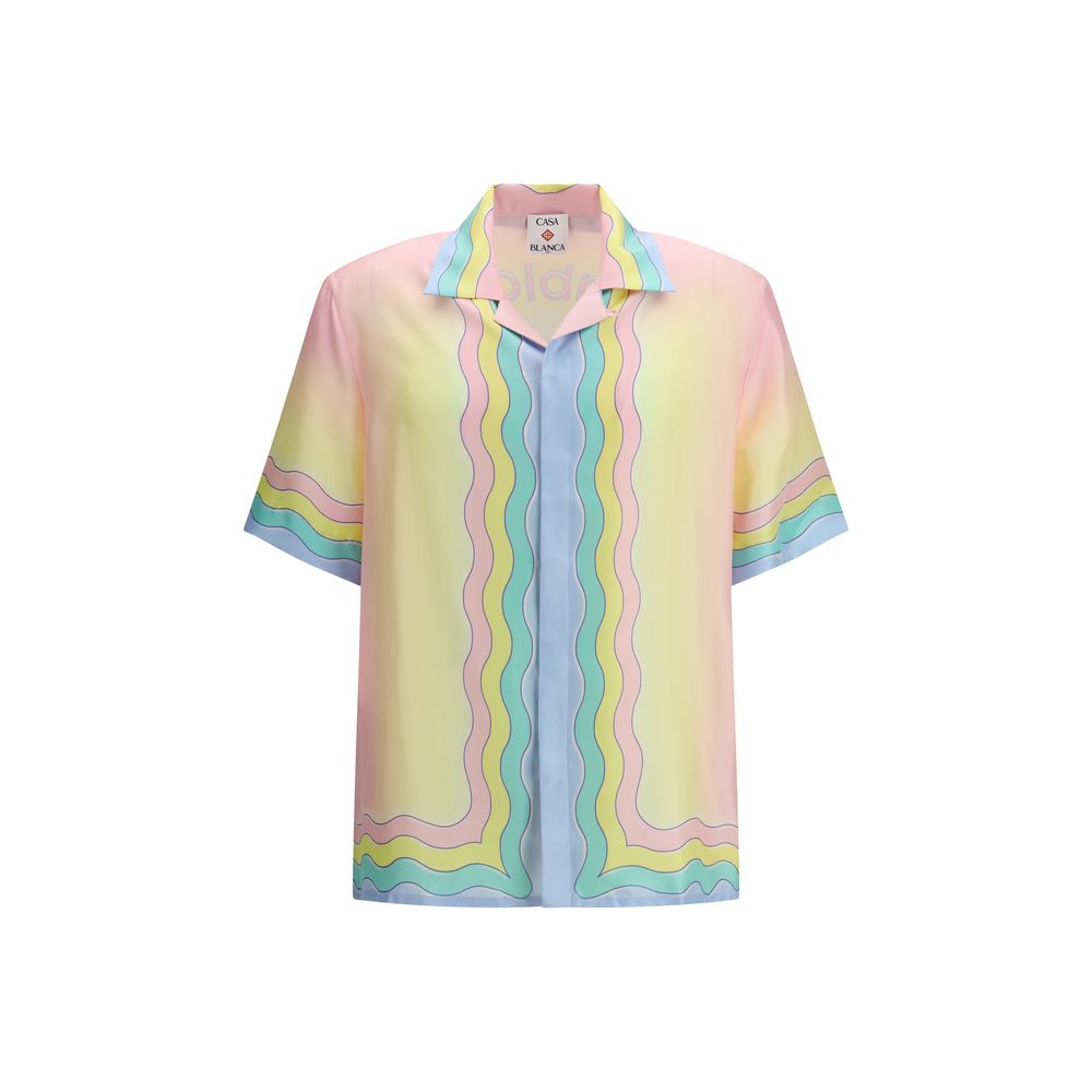 Camicia in seta fantasia multicolore Casablanca