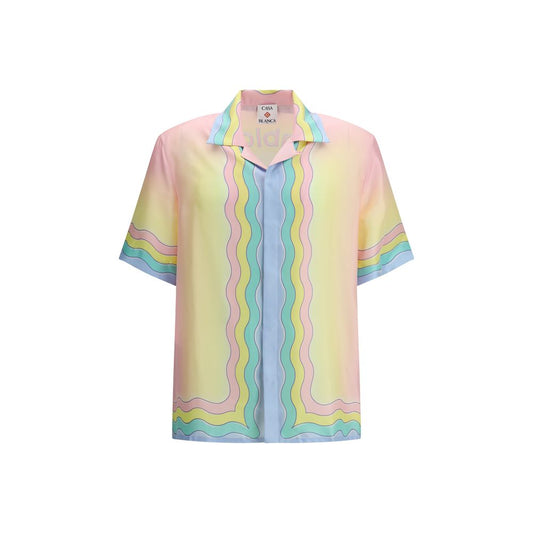 Camicia in seta fantasia multicolore Casablanca