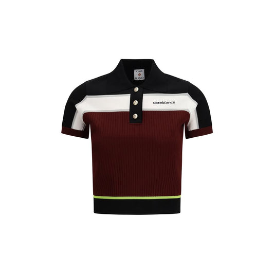 Polo Casablanca in viscosa bordeaux