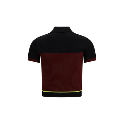 Casablanca Bordeaux Viscose Polo Shirt