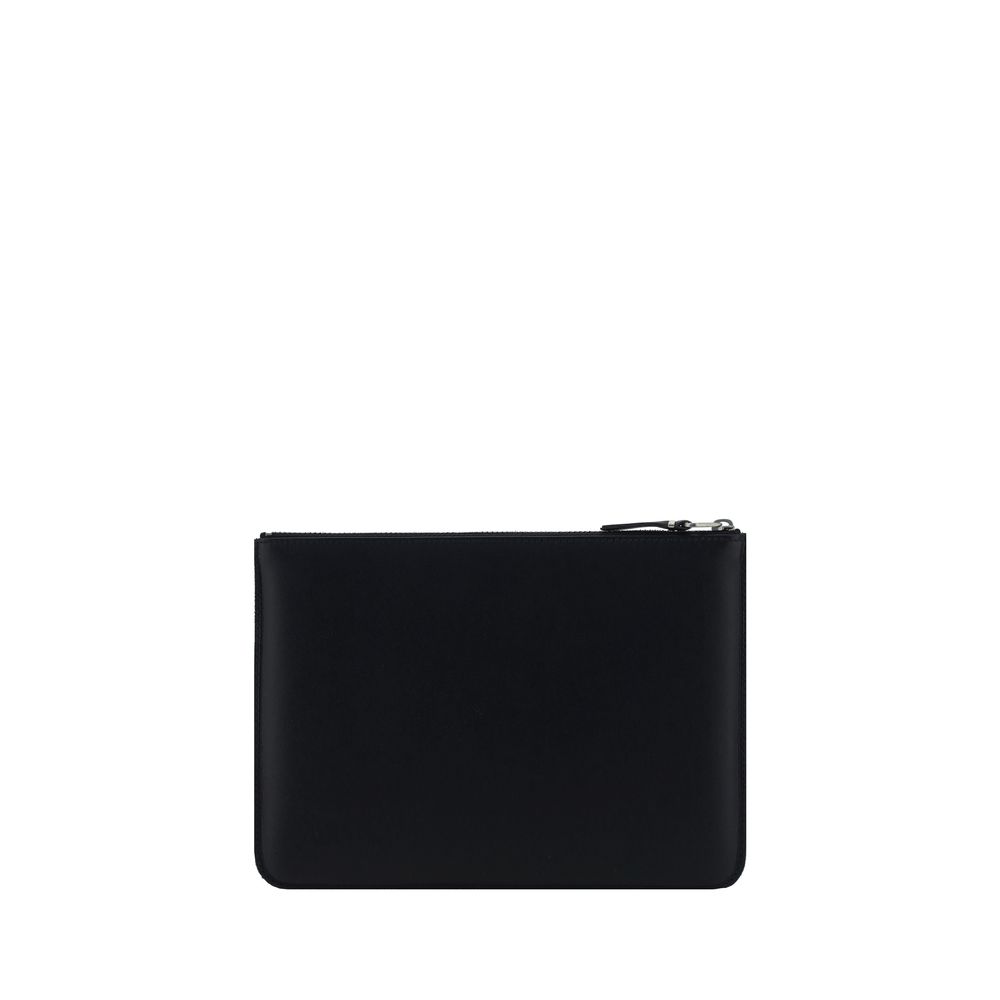 Comme Des Garçons Portafoglio in Pelle di Vitello Nera Bos Taurus
