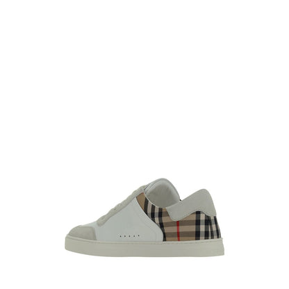 Sneakers basse Burberry in gomma bianca