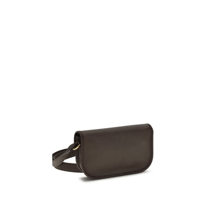 Sac bandoulière Valentino Garavani Bos Taurus en cuir de veau marron