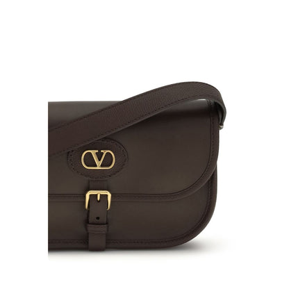 Sac bandoulière Valentino Garavani Bos Taurus en cuir de veau marron