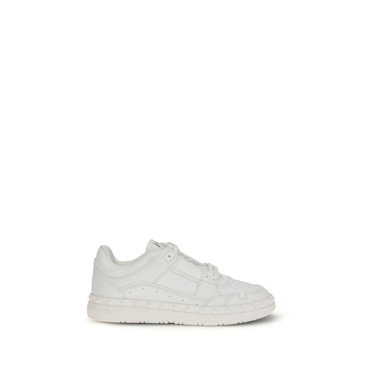 Sneakers basse Valentino Garavani Bos Taurus in pelle di vitello bianca