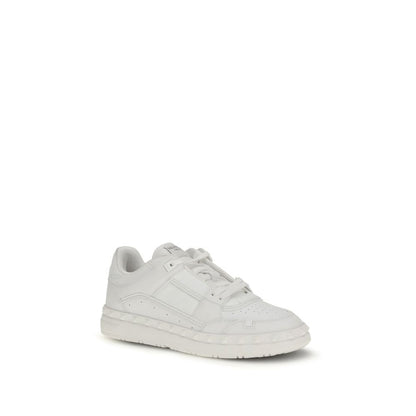 Sneakers basse Valentino Garavani Bos Taurus in pelle di vitello bianca