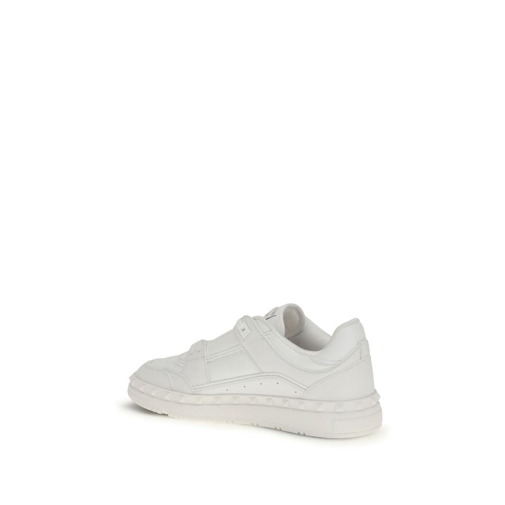 Baskets basses Valentino Garavani Bos Taurus en cuir de veau blanc