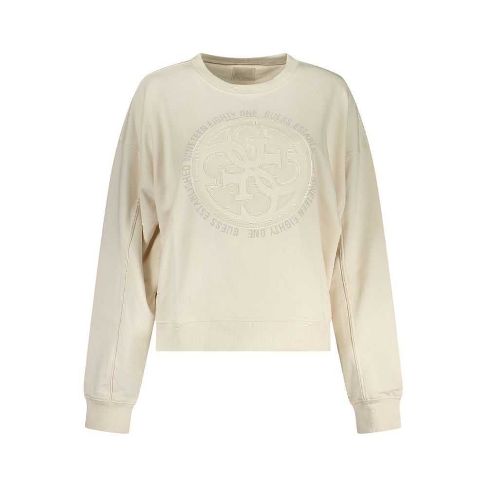 Sweat-shirt Femme Coton Blanc Guess Jeans
