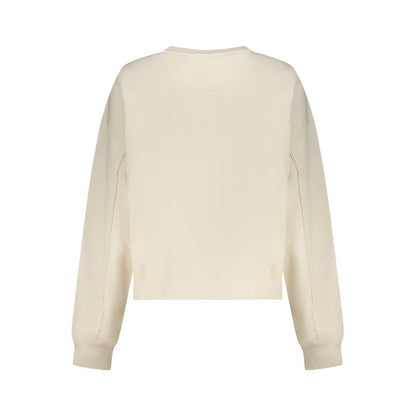 Guess Jeans Felpa da donna in cotone bianco