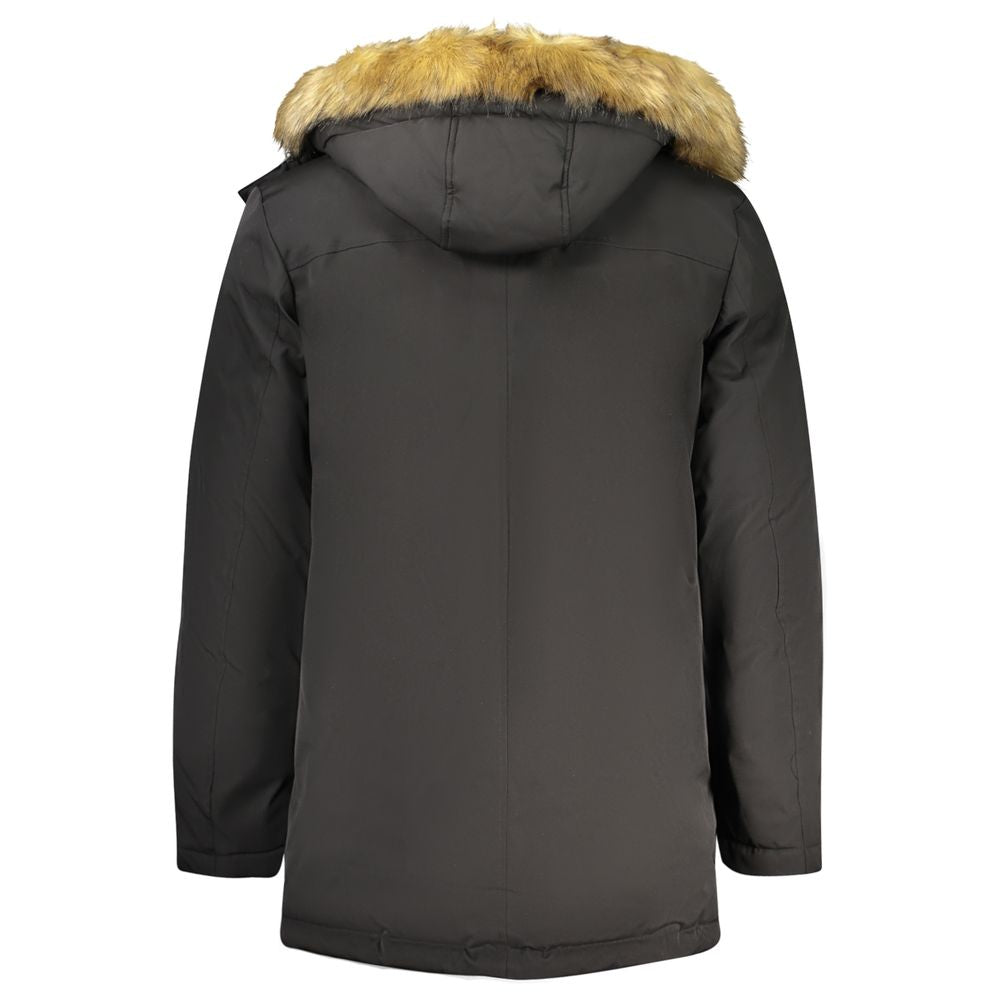 Veste pour homme en polyester noir Guess Jeans