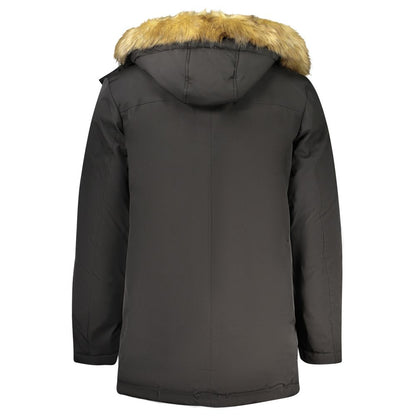 Veste pour homme en polyester noir Guess Jeans