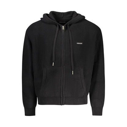 Guess Jeans Cardigan da Uomo in Cotone Biologico Nero