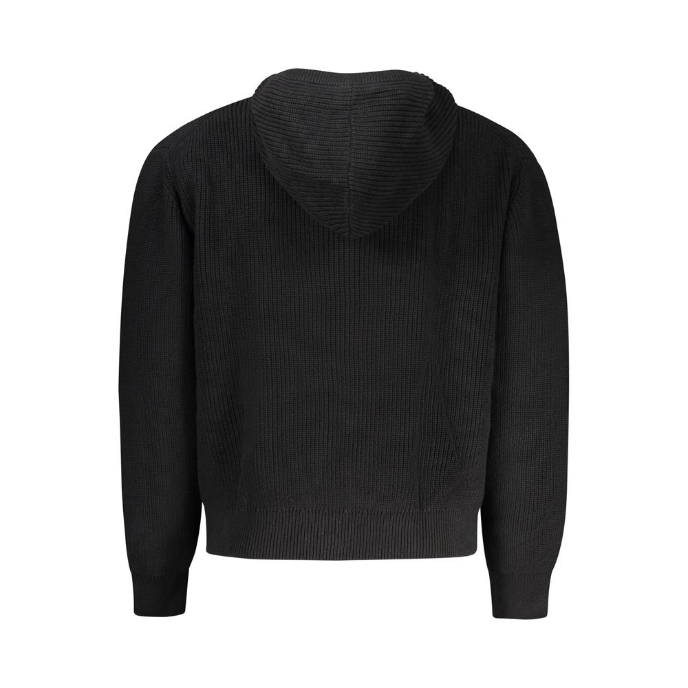 Guess Jeans Cardigan da Uomo in Cotone Biologico Nero