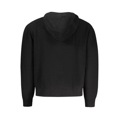 Guess Jeans Cardigan da Uomo in Cotone Biologico Nero