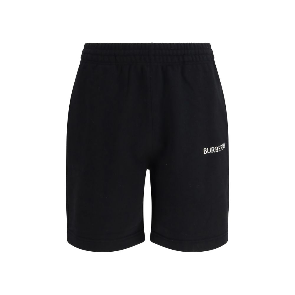 Shorts Bermudes en Coton Noir Burberry