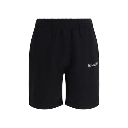 Shorts Bermudes en Coton Noir Burberry