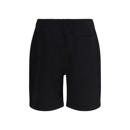 Shorts Bermudes en Coton Noir Burberry