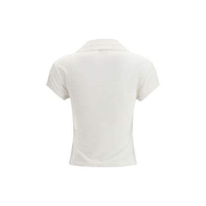 Polo Courrèges en coton blanc