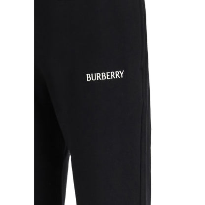 Burberry Pantaloni da Jogging Neri in Cotone