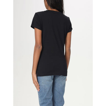 T-shirt nera in cotone Armani Exchange