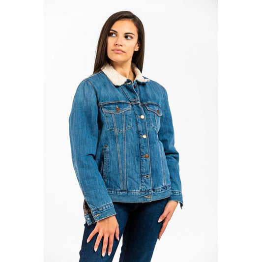 Giacca di jeans in cotone blu Gas