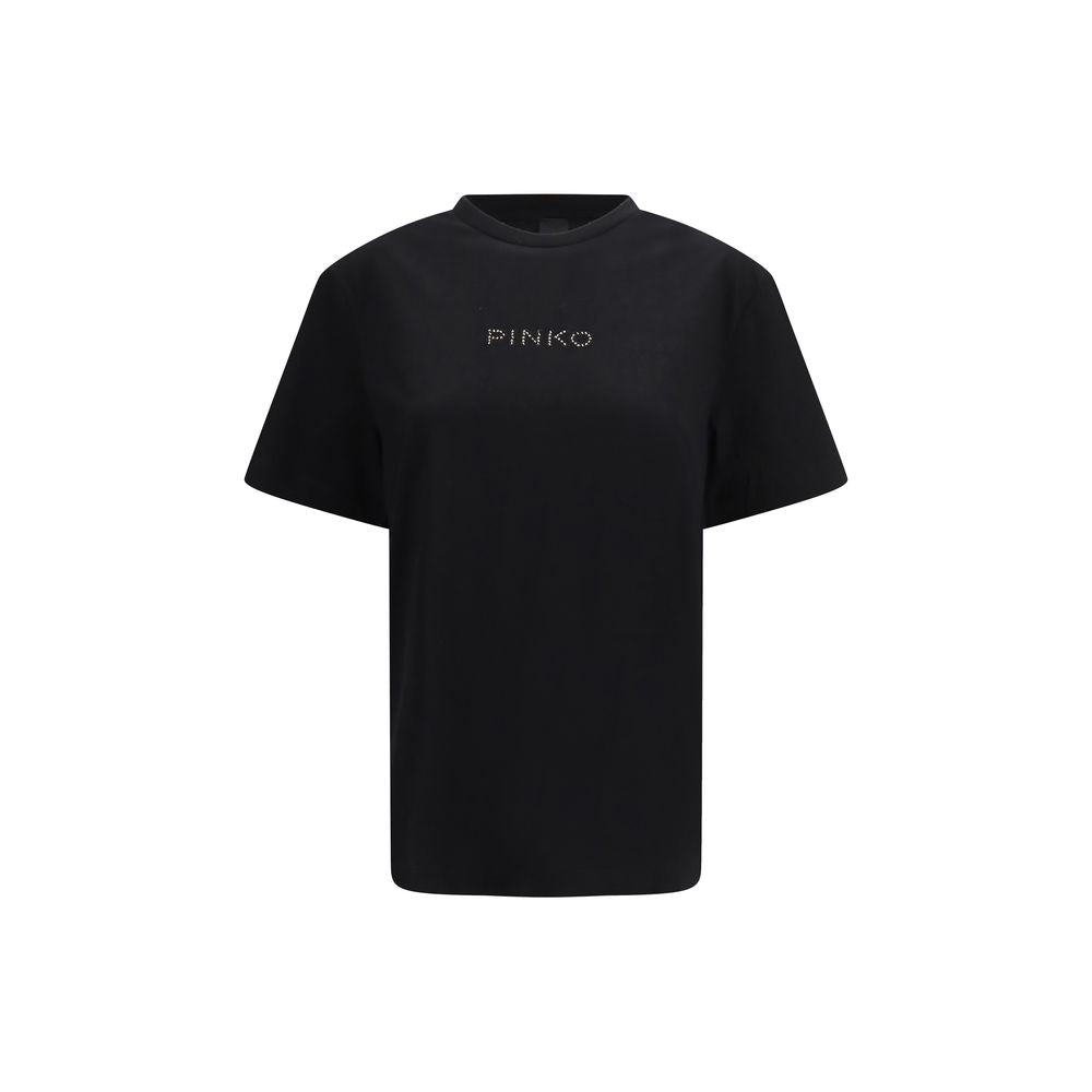 T-shirt nera in cotone PINKO