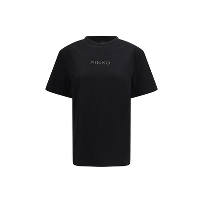 T-shirt nera in cotone PINKO