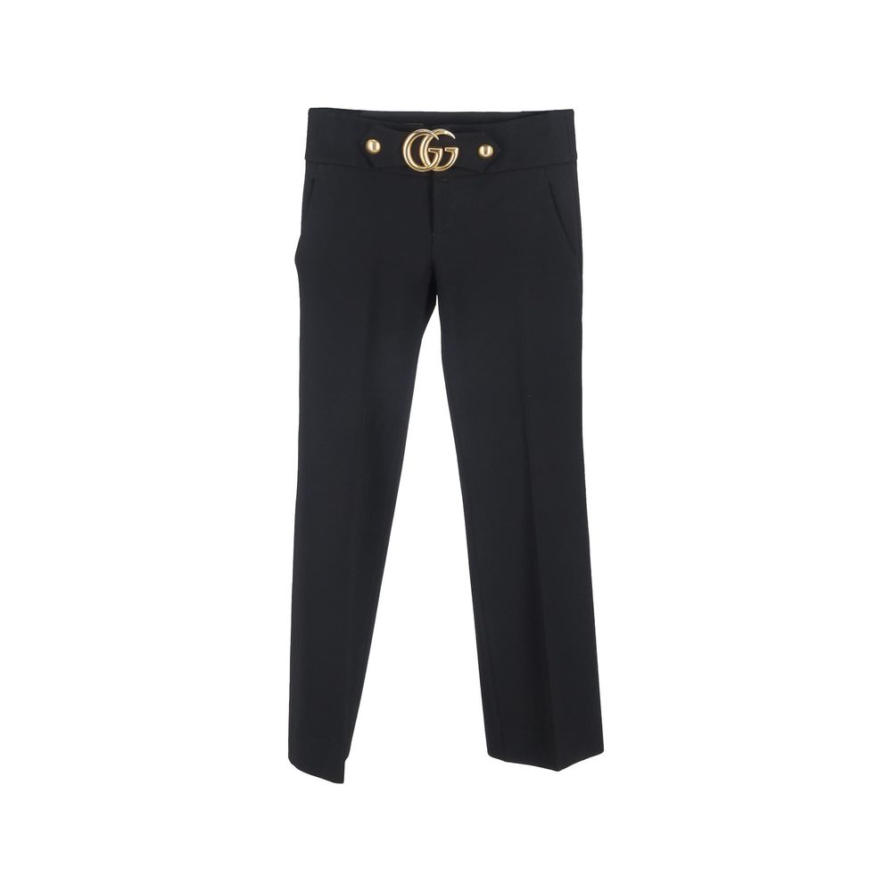 Pantalon en viscose noir Gucci