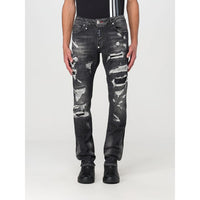 Jeans Philipp Plein grigi in denim taglio slim