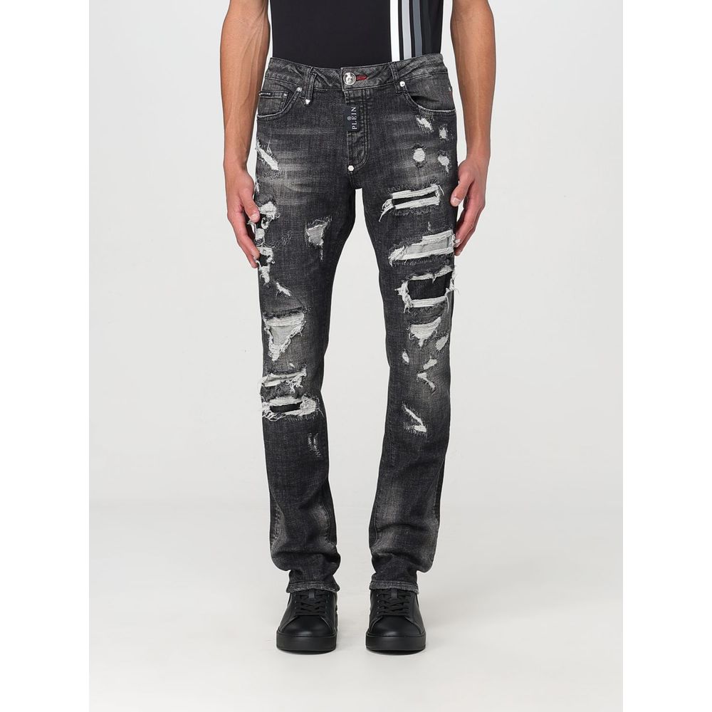 Jean slim en denim gris Philipp Plein