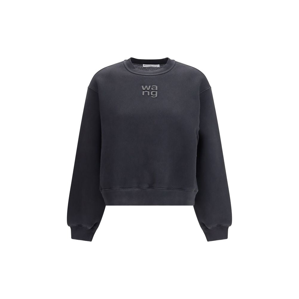 Felpa in cotone nero Alexander Wang