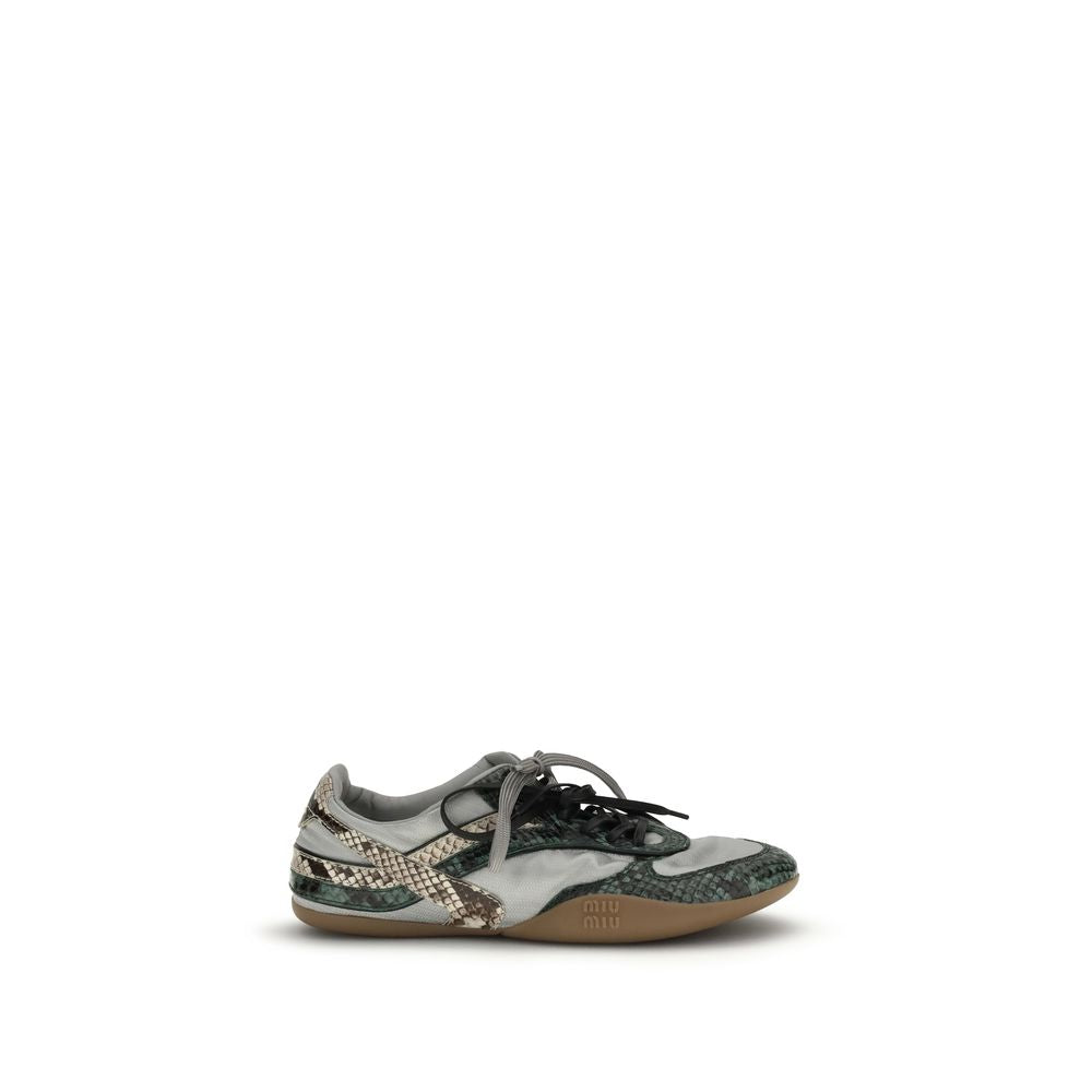 Sneakers Miu Miu grigie in altre fibre
