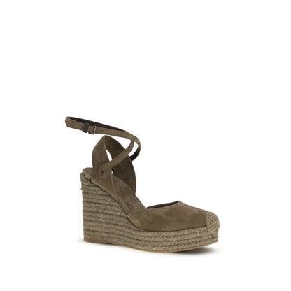 Espadrillas Brunello Cucinelli in pelle di vitello beige Bos Taurus