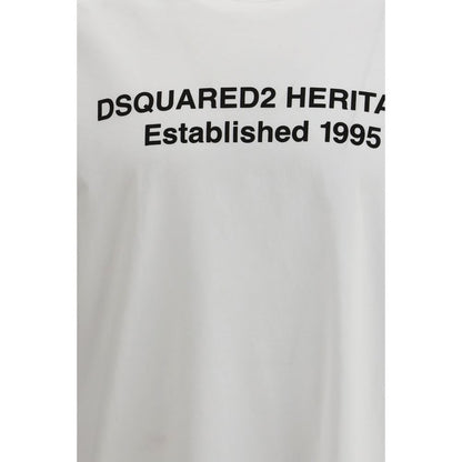 T-shirt bianca in cotone Dsquared²