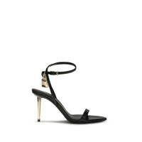 Sandali Tom Ford in pelle di capra nera con tacco a stiletto