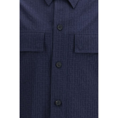 Manteau Balmain en coton bleu