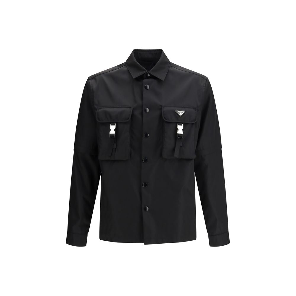 Vestes et manteau Prada en polyamide recyclé noir