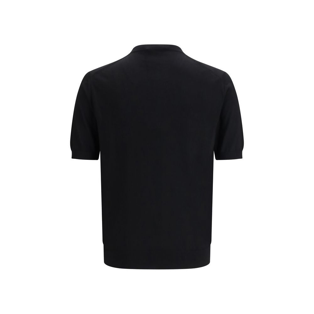 T-shirt Prada in lana polare nera